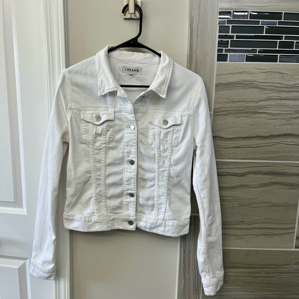 J Brand White Denim Jean Jacket